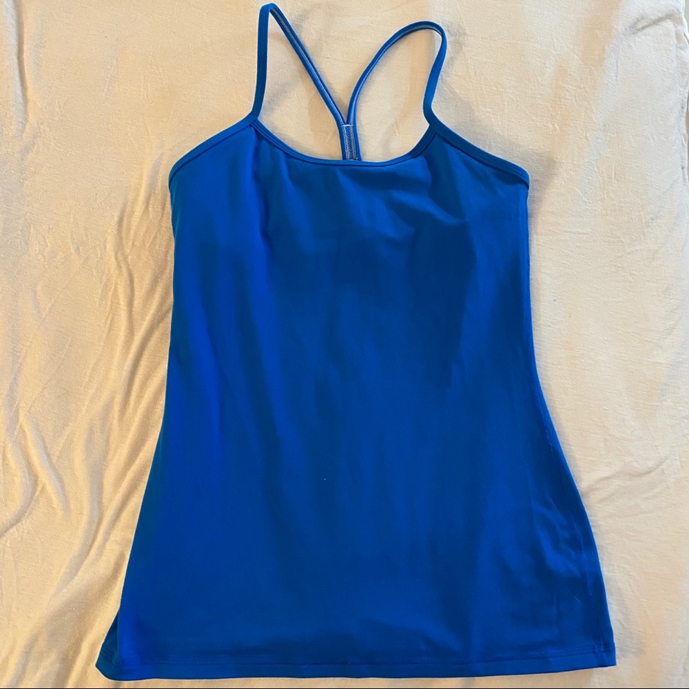 blue lululemon tank power y tank